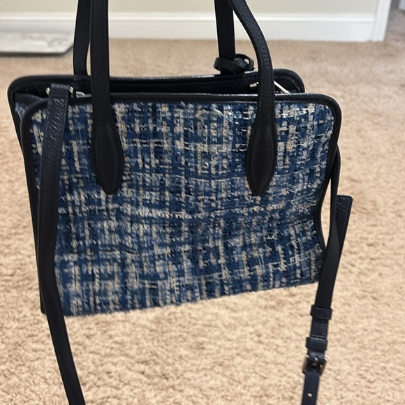blue tweed kate spade crossbody bag - Picture 2 of 7